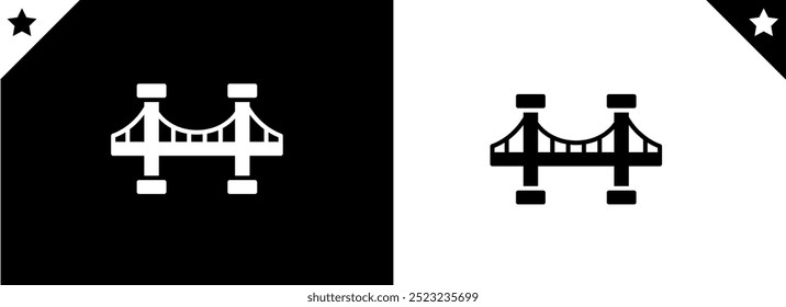 Brückensymbol. Linienvektorgrafik
