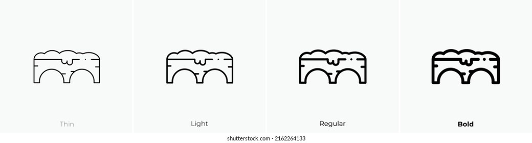 bridge icon. Linear style sign isolated on white background. Vector illustration.