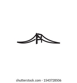 Bridge icon logo design inspiration vector illustration template