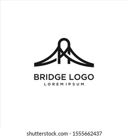 Bridge icon logo design inspiration vector illustration template