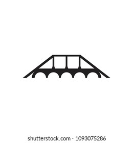 Bridge icon logo design vector
