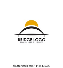 Bridge icon logo design vector template