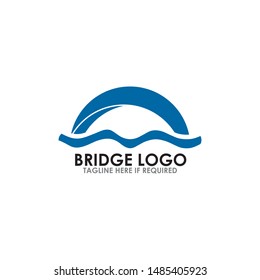 Bridge icon logo design vector template