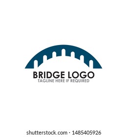 Bridge icon logo design vector template