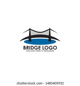 Bridge icon logo design vector template