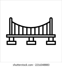 Bridge Icon Logo Design Vector Template Illustration Sign And Symbol