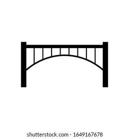 Icono de puente, logotipo aislado en fondo blanco