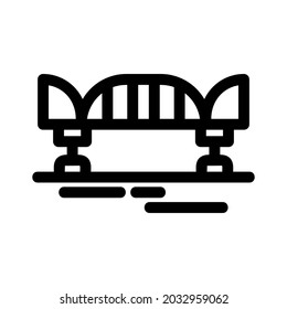 bridge icon or logo isolated sign symbol vector illustration - high quality black style vector icons
