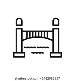 bridge icon logo sign vector outline