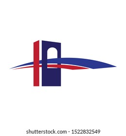 bridge icon logo vector design