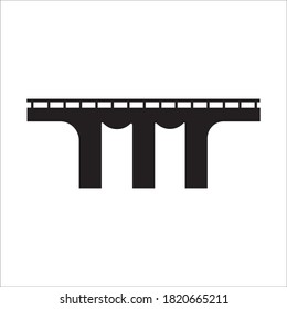 Logo de icono de puente, ilustración de diseño vectorial 