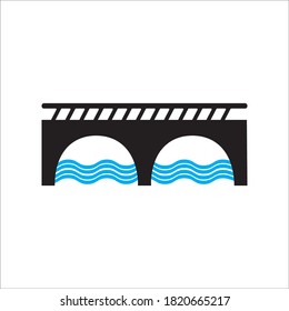 Bridge icon logo, vector design illustration 