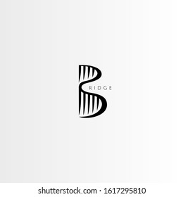Bridge icon logo - vector illustration