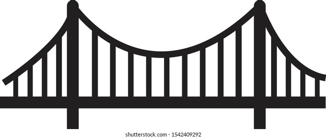 bridge icon on white background. flat style. simple bridge logo. building sign. 