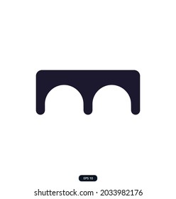 bridge icon on white background Vector illustration.