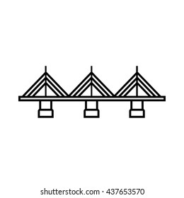Bridge icon, outline style