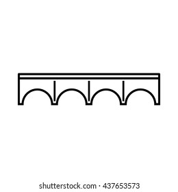 Bridge icon, outline style