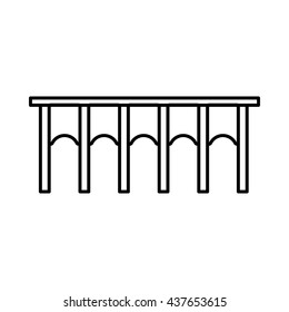 Bridge icon, outline style