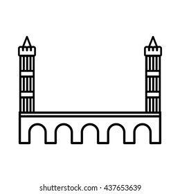 Bridge icon, outline style