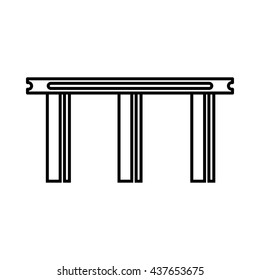 Bridge icon, outline style