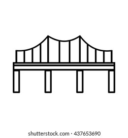 Bridge icon, outline style