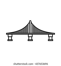 Bridge icon, outline style
