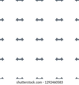 bridge icon pattern seamless white background. Editable filled and outline bridge icon. bridge icon pattern for web and mobile.