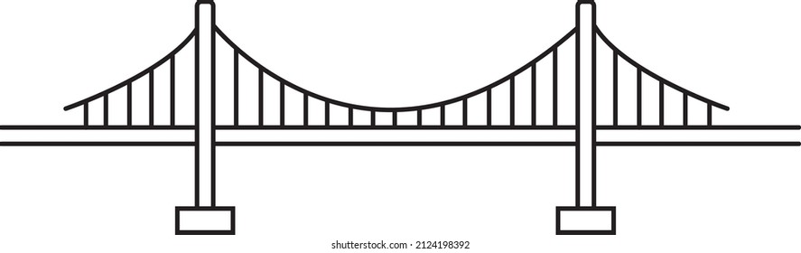 Bridge icon pictogram. Simple. minimal