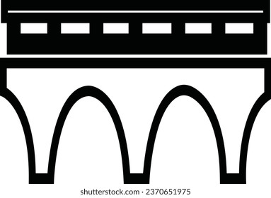 Puente, conjunto de iconos. Diversos puentes, iconos lineales. aislado en fondo blanco