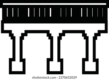 Bridge, icon set. Various bridges, linear icons. isolated on white background