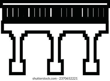 Bridge, icon set. Various bridges, linear icons. isolated on white background