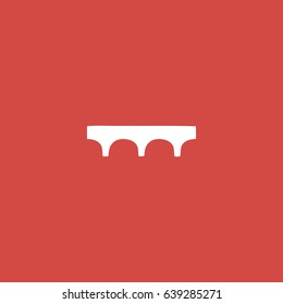 bridge icon. sign design. red background