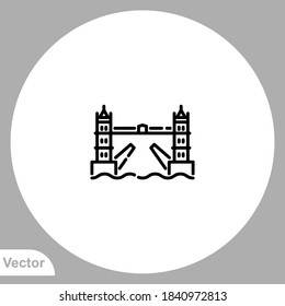 Bridge icon sign vector,Symbol, logo illustration for web and mobile