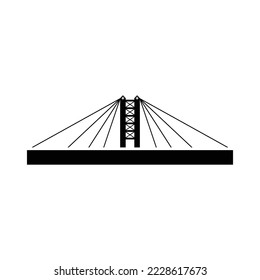 bridge icon silhouette illustration, a simple flat design
