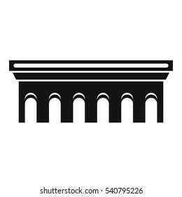 Bridge icon. Simple illustration of bridge vector icon for web