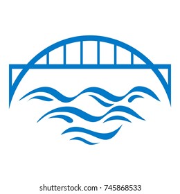 Bridge icon. Simple illustration of bridge vector icon for web