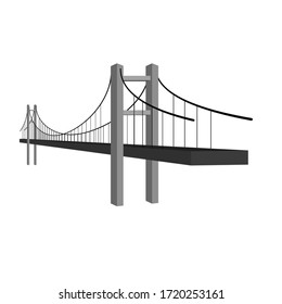 Bridge icon or simple logo. Bridge architecture and constructions. Modern building connection. Vector illustration