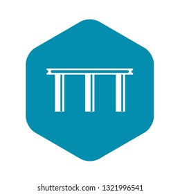 Bridge icon in simple style isolated on white background