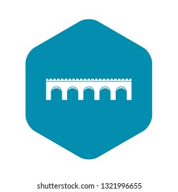 Bridge icon in simple style isolated on white background