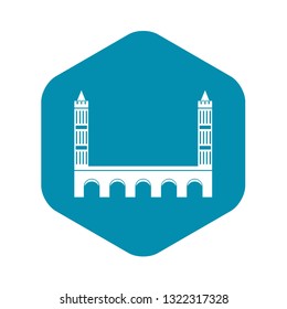 Bridge icon in simple style isolated on white background