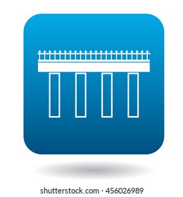 Bridge icon in simple style on a white background