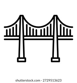 Ícone da ponte, simbolizando infraestrutura, transporte, conexão e engenharia civil.
