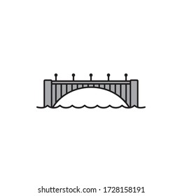 Bridge Icon In Trendy  Design Vector Eps 10