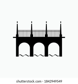 Bridge Icon. Universal Interface Element, Landmark  Sign and Symbol - Vector.