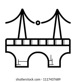 Bridge icon vector