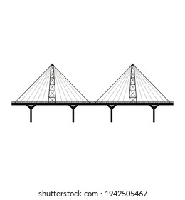 Bridge icon vector. architecture illustration sign. construction symbol or logo.