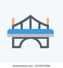Imagen de Arte vectorial de icono de puente.