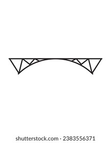 icono de puente, icono de mejor línea vector.