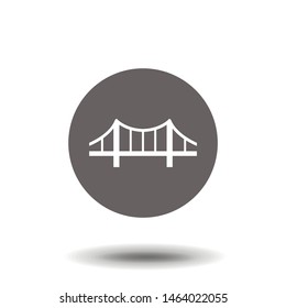 Bridge icon vector. Building symbol. Architecture pictogram, flat vector sign. Simple vector illustration for graphic and web design.