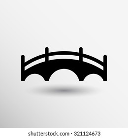 bridge icon vector button logo symbol concept.
